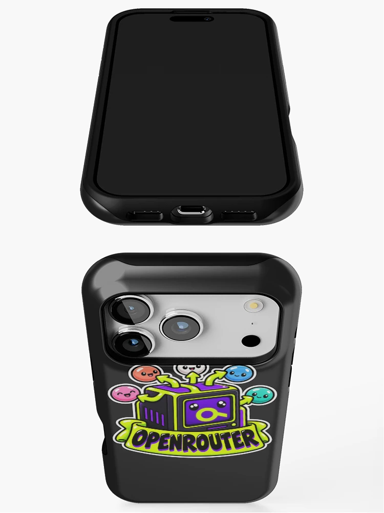 Thumbnail 3 of 4, iPhone Case, OpenRouter Terminal Cube Sticker - One API Many AI Models designed and sold by Stick Erify.