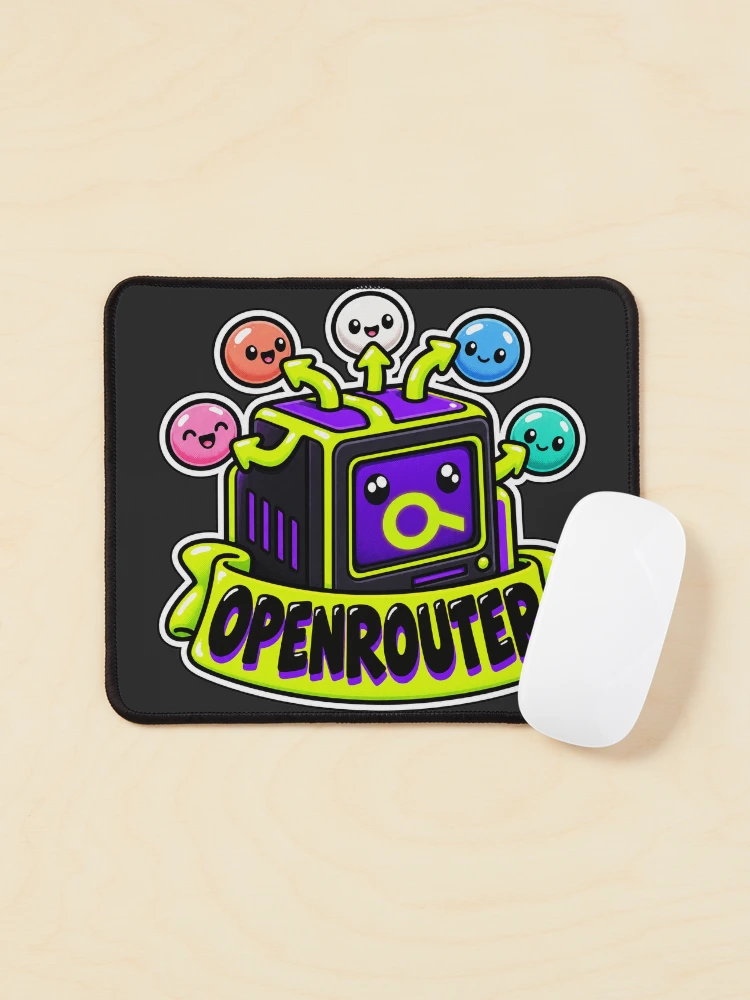 Thumbnail 1 of 5, Mouse Pad, OpenRouter Terminal Cube Sticker - One API Many AI Models designed and sold by Stick Erify.