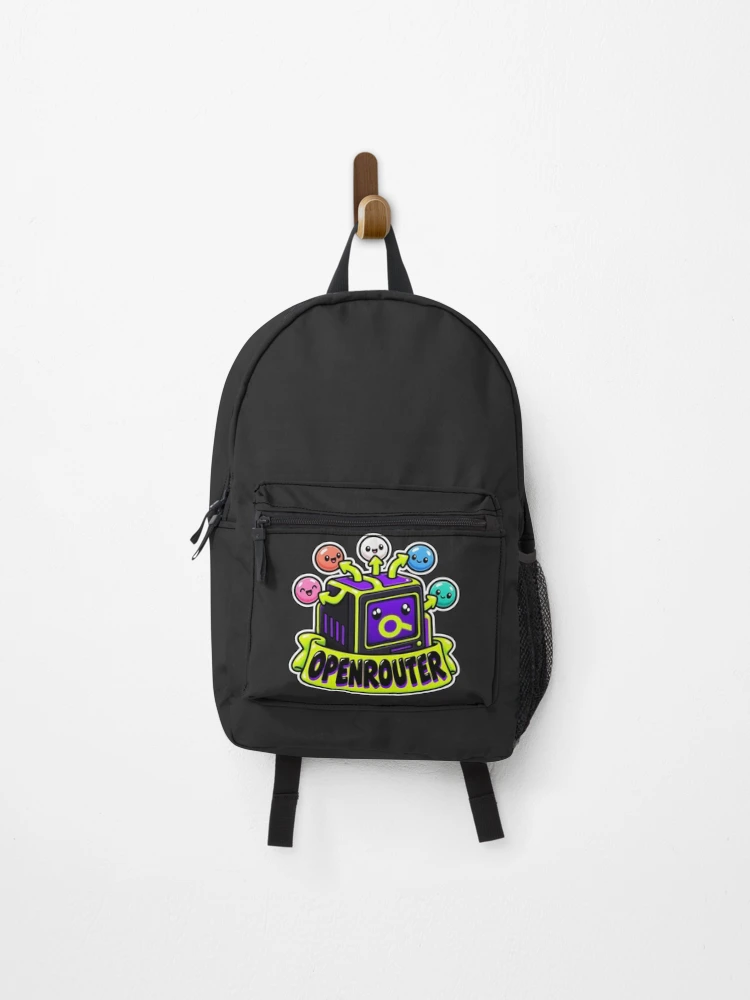 Thumbnail 1 of 3, Backpack, OpenRouter Terminal Cube Sticker - One API Many AI Models designed and sold by Stick Erify.