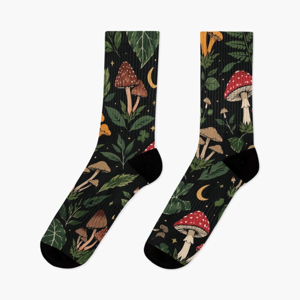 Item preview, Vintage Botanical Mushroom Forest Seamless Pattern designed and sold by BrownHorse90s.