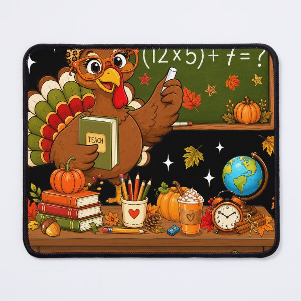 Item preview, Cute Thanksgiving Turkey Math Teacher Fall Classroom designed and sold by varin-studio.