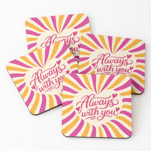 Item preview, Always With You - Cute Retro Sunburst & Heart Typography designed and sold by Sondosyazanart.