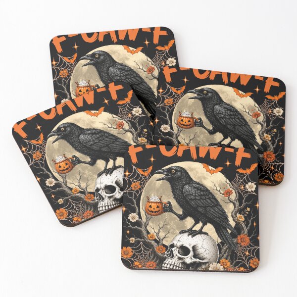 Item preview, Funny F-CAW-F Sarcastic Black Crow Raven Gothic Halloween designed and sold by varin-studio.