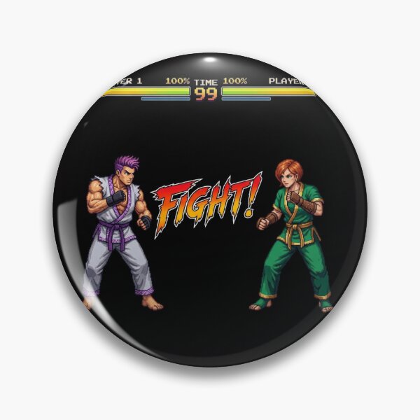 Item preview, Retro 90s Arcade Fighting Game "FIGHT!" Pixel Art designed and sold by Jurand  Creations.