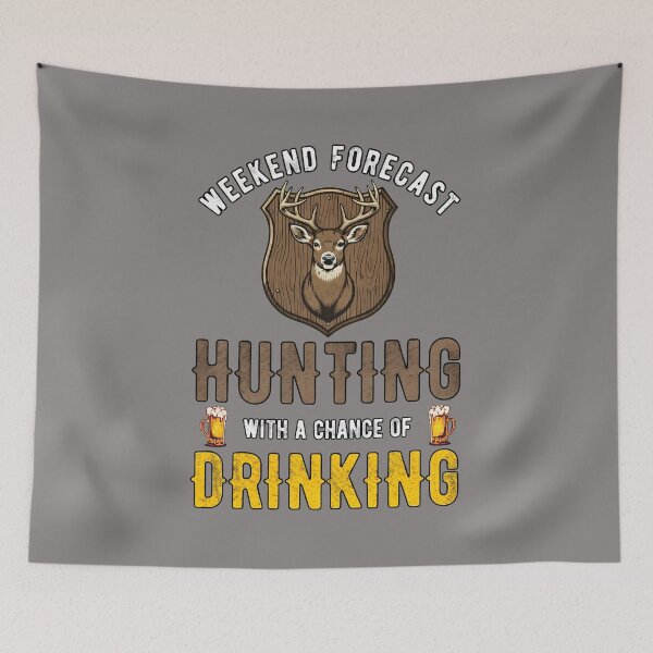 Item preview, Weekend Forecast Hunting Drinking Tee-88 designed and sold by REBECCACLAYDON.