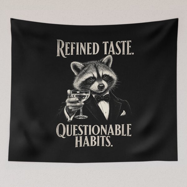 Item preview, Refined Taste, Questionable Habits - Vintage Aristocratic Raccoon designed and sold by JPees.