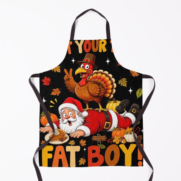 Item preview, Funny Wait Your Turn Fat Boy Turkey Standing on Santa designed and sold by varin-studio.