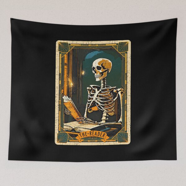 Item preview, Skeleton Reader Art Deco Tarot Card Design designed and sold by GiaoCalonas.
