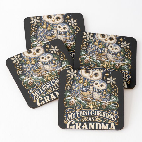 Item preview, Grandma's First Christmas Owls designed and sold by Art For You Studio.
