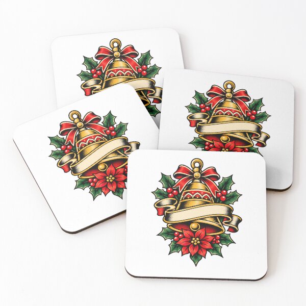 Item preview, Traditional Christmas Bell with Poinsettia & Holly designed and sold by MetaModel Editions.