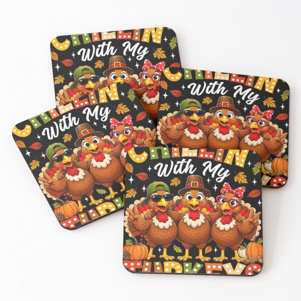 Item preview, Funny Chillin With My Turkeys Thanksgiving Fall Crew designed and sold by varin-studio.