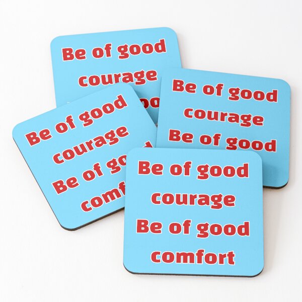 Item preview, (Red) Be Of Good Courage Minimal Quote Art designed and sold by r-wan-design.