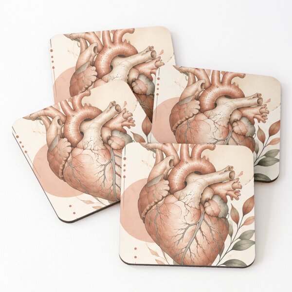 Item preview, Anatomical heart · Minimalist botanical illustration designed and sold by corpoterragal.