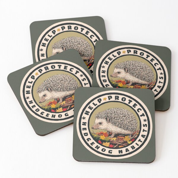 Item preview, Help Protect Hedgehog Habitats | Wildlife Conservation Hedgehog Badge | Nature Lover Hedgehog Gift designed and sold by Pawethic Prints Studio.
