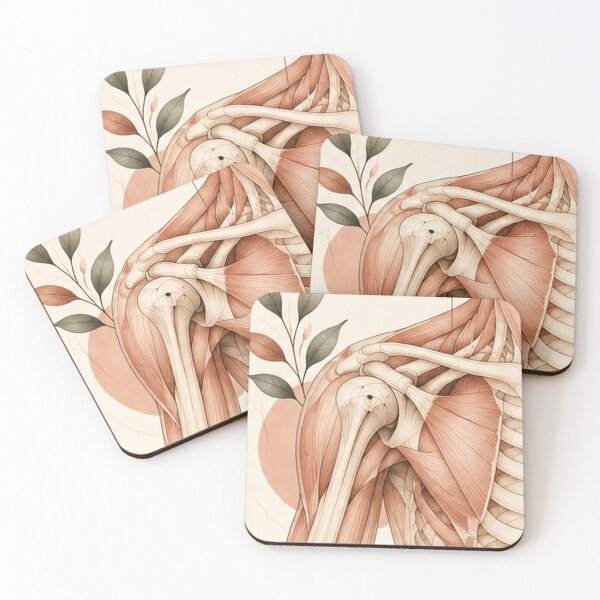 Item preview, Shoulder anatomy · Minimalist botanical art designed and sold by corpoterragal.
