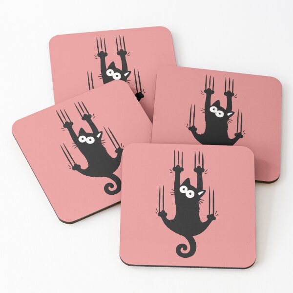 Item preview, Cute Black Cat Claw Marks Sassy Kitten Doodles designed and sold by nostalgiawatchr.