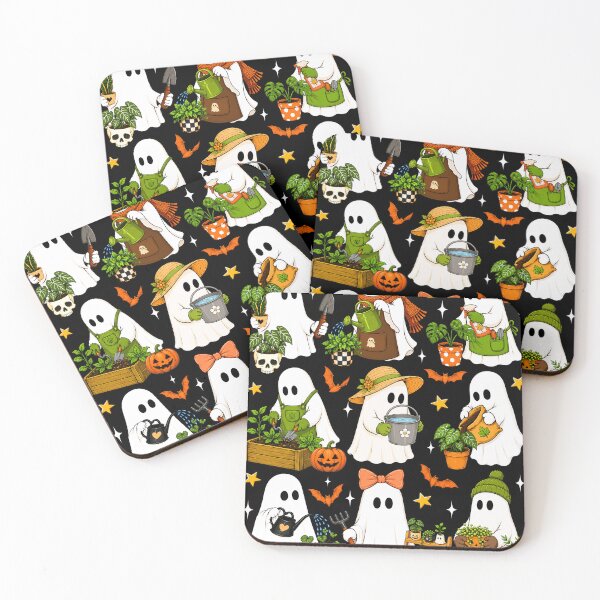 Item preview, Cute Ghost Plant Lady Halloween Gardening Houseplants designed and sold by varin-studio.