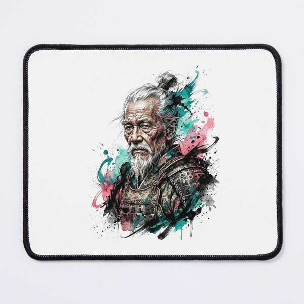Item preview, Old Samurai Warrior Portrait designed and sold by StickVerse by Owais.