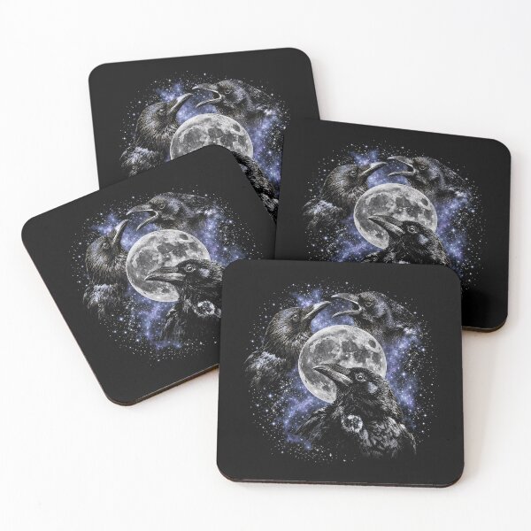 Item preview, Celestial Raven Moon Galaxy Illustration designed and sold by SassCity.