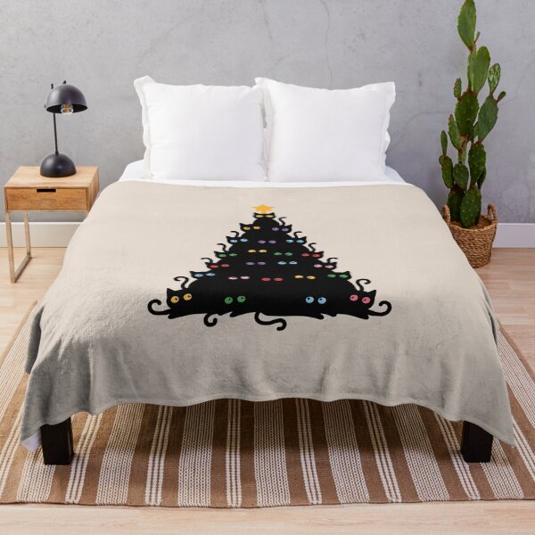 Item preview, Black Cat Christmas Tree designed and sold by dudelinart.
