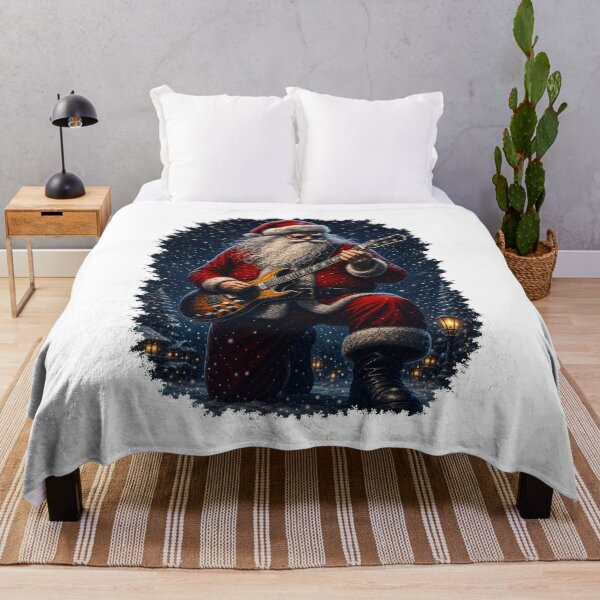 Item preview, Rocking-Funny Santa Guitar-Snowy-Night-Christmast Men Women designed and sold by numenee.