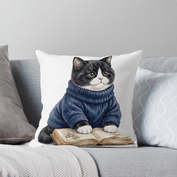 Item preview, Cozy Tuxedo Cat Reading Open Book - Cute Reader Gift designed and sold by AZABSTORE.