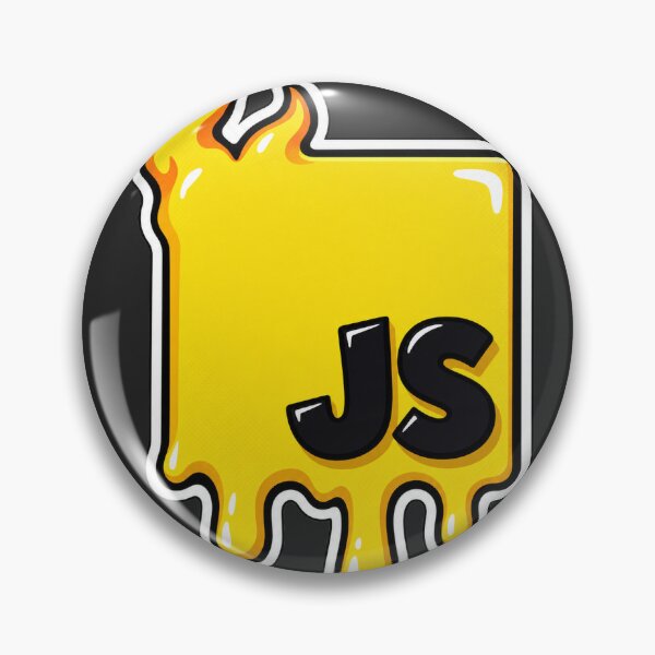Item preview, Pegatina con el logo de JavaScript derritiéndose - Desarrollador web y programador designed and sold by Stick Erify.