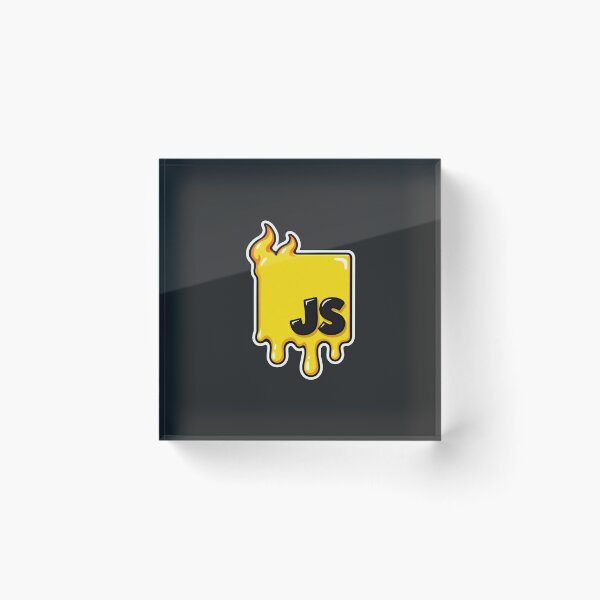Item preview, Melting JavaScript JS Logo Sticker - Web Developer Programmer designed and sold by Stick Erify.