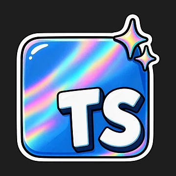 Artwork thumbnail, Holographic TypeScript TS Sticker - Web Developer Coding by Stick Erify