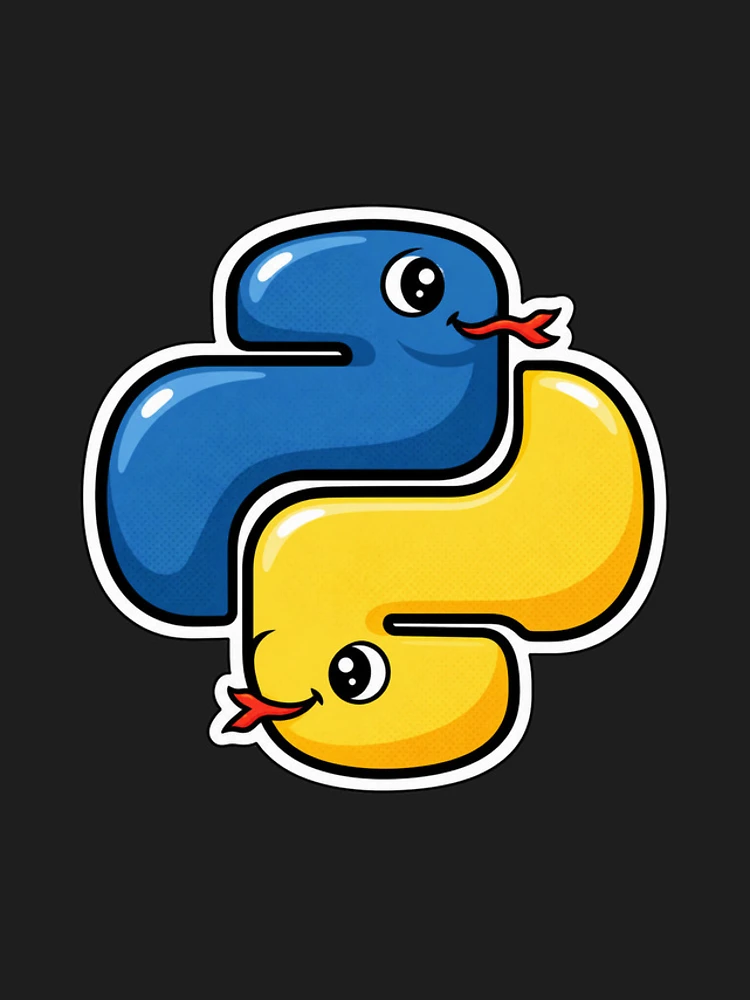 Thumbnail 4 of 4, iPhone Case, Cute Python Snakes Logo Sticker - Programmer Coding designed and sold by Stick Erify.