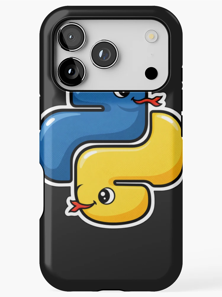 Thumbnail 1 of 4, iPhone Case, Cute Python Snakes Logo Sticker - Programmer Coding designed and sold by Stick Erify.