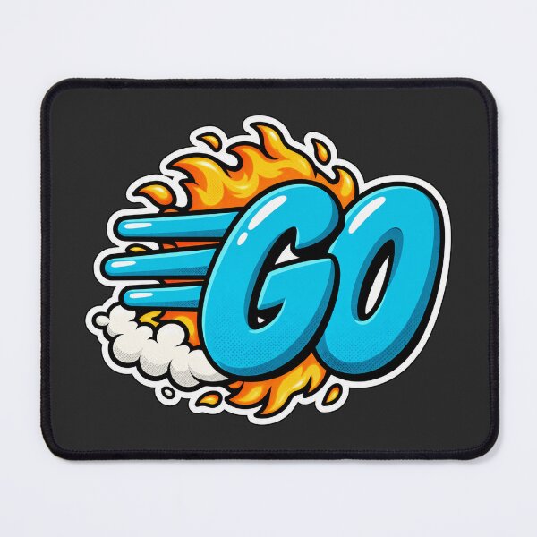 Item preview, Go Golang Speed Lettering Sticker - Go Programmer designed and sold by Stick Erify.