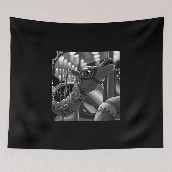 Item preview, Vintage Carousel Horse in Black and White designed and sold by elijbclaude.