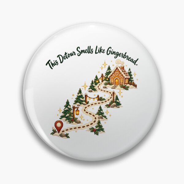 Item preview, This Detour Smells Like Gingerbread Cozy Christmas Travel Map designed and sold by ThreadQuirk.