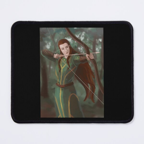 Item preview, Fantasy Archer Woman Drawing Bow in Forest designed and sold by elijbclaude.