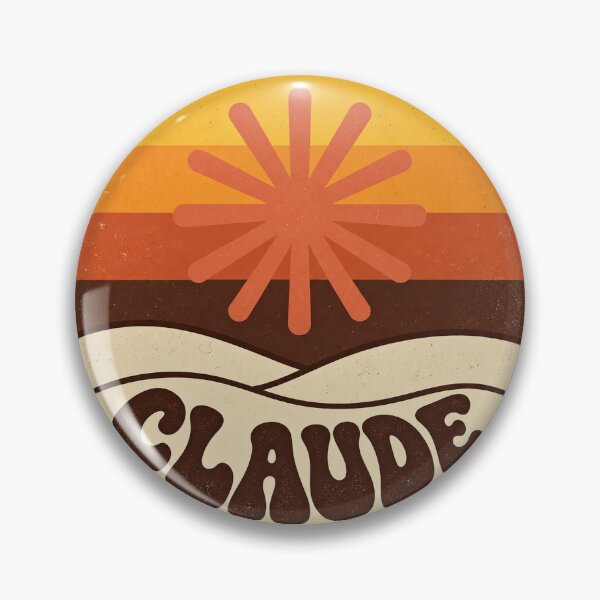 Item preview, Retro 70s Claude Sunset Badge - AI Developer Vintage Sticker designed and sold by Stick Erify.