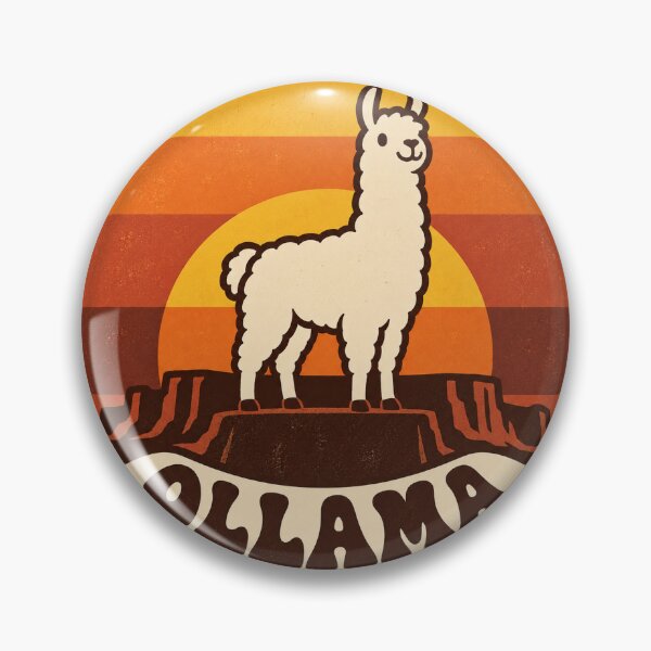 Item preview, Retro 70s Ollama Llama Sunset Badge - Local LLM AI Sticker designed and sold by Stick Erify.
