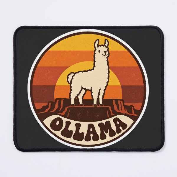 Item preview, Retro 70s Ollama Llama Sunset Badge - Local LLM AI Sticker designed and sold by Stick Erify.