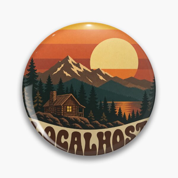 Item preview, Localhost National Park Retro Badge - 70s Sunset Developer designed and sold by Stick Erify.