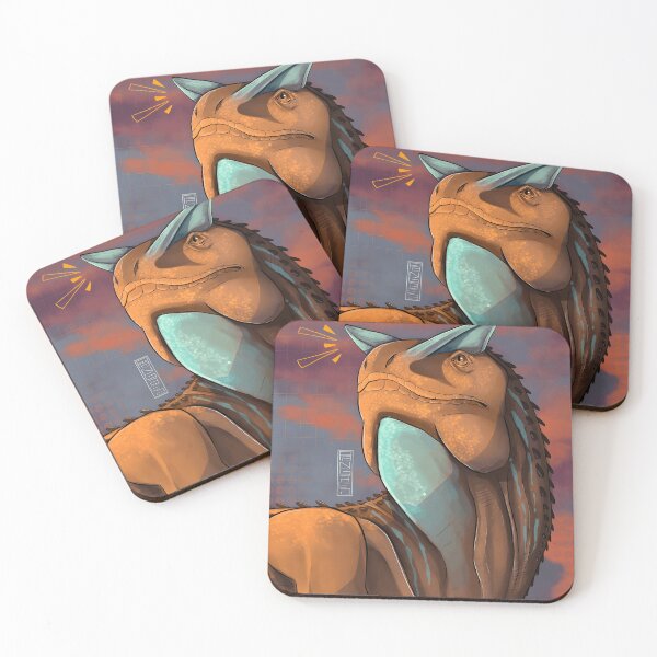 Item preview, Illustrated Orange Blue Head Dragon Fantasy Creature designed and sold by elijbclaude.