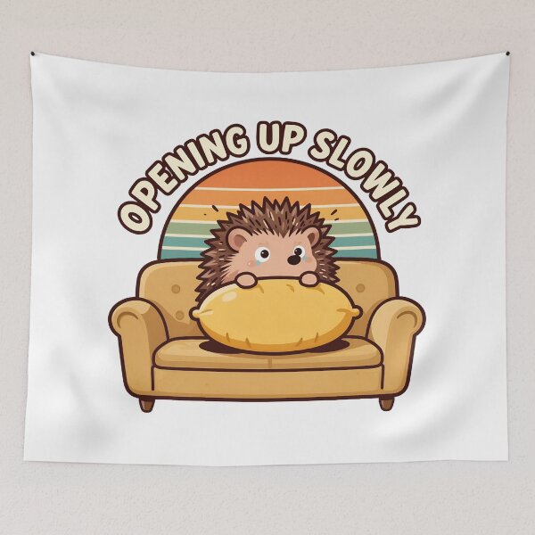 Item preview, Opening Up Slowly Anxious Hedgehog Therapy designed and sold by Odd Even Number.