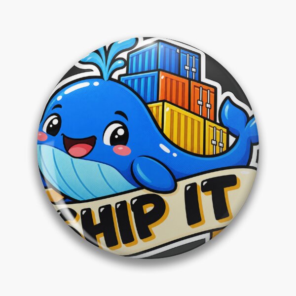 Item preview, Cute Docker Whale Ship It Sticker - DevOps Container Developer designed and sold by Stick Erify.
