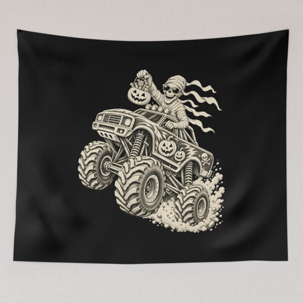 Item preview, Mummy Driving Monster 4x4 Halloween Truck designed and sold by GiaoCalonas.