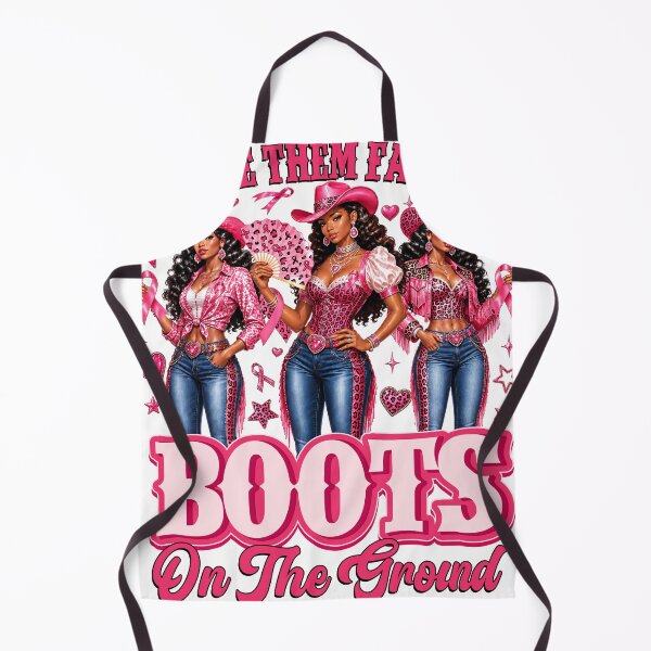 Item preview, Where Them Fans At Boots On The Ground Black Cowgirl Breast Cancer designed and sold by varin-studio.