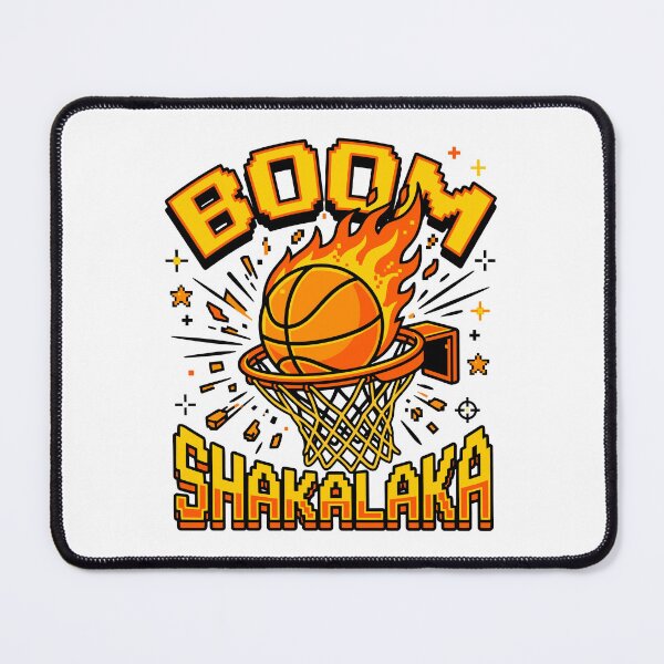 Item preview, BOOM SHAKALAKA - Retro 90s Arcade Basketball Flaming Hoop designed and sold by ViralVectra.