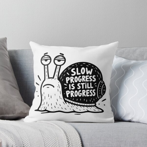Item preview, Slow Progress Is Still Progress - Funny Grumpy Snail designed and sold by DesignGraphica.