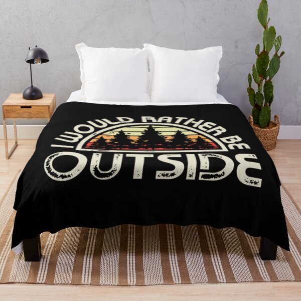Item preview, I Would Rather Be Outside Nature Adventure Retro Sunset Graphic designed and sold by elijbclaude.