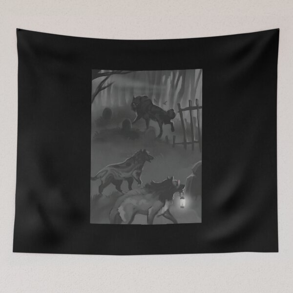 Item preview, Dark Werewolf Trio in Foggy Graveyard designed and sold by elijbclaude.