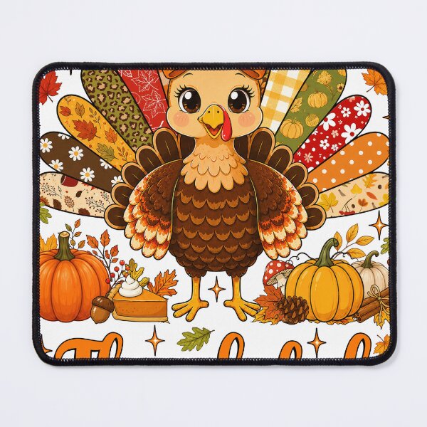 Item preview, Thankful Cute Turkey Leopard Floral Pattern Fall Thanksgiving designed and sold by varin-studio.