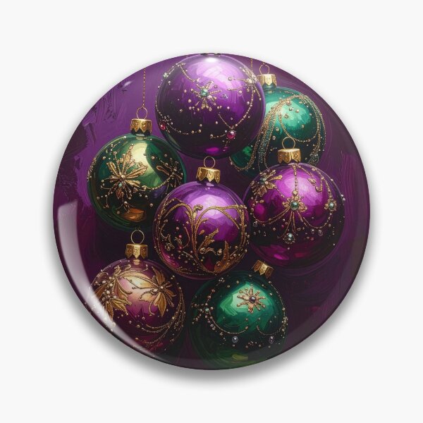 Item preview, Jeweled Christmas Ornaments in Plum, Emerald and Gold designed and sold by icemanphotos.